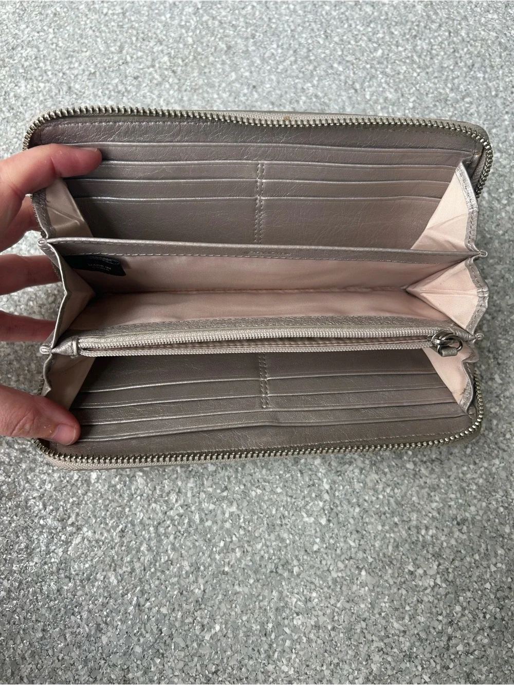 Coach Madison Metallic Silver Gathered Leather Hobo Bag and Wallet & Dust Bag